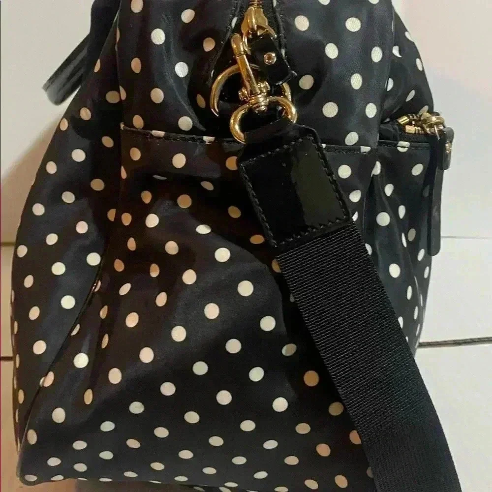 Kate spade polkadot nylon satchel handbag